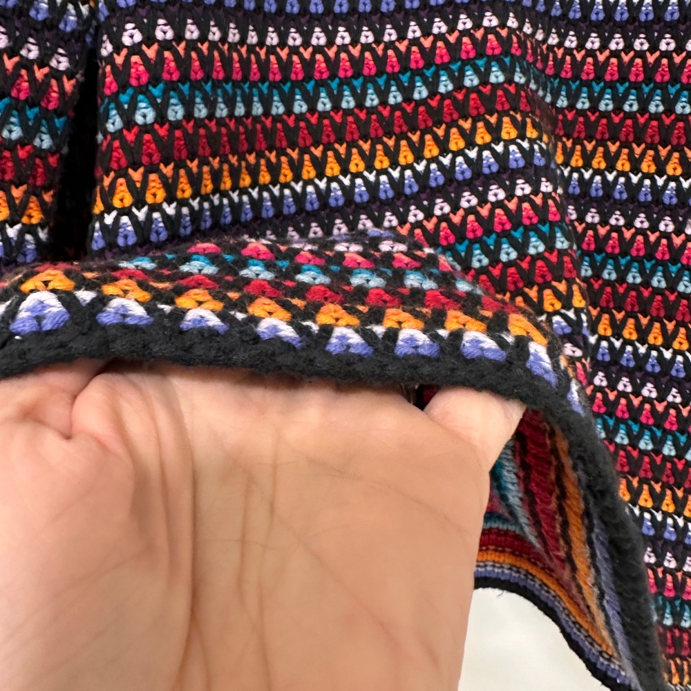 Coldwater Creek Full Zip Knit Cardigan Women 2X Multicolor Striped | Boho Artsy - Picture 3 of 10